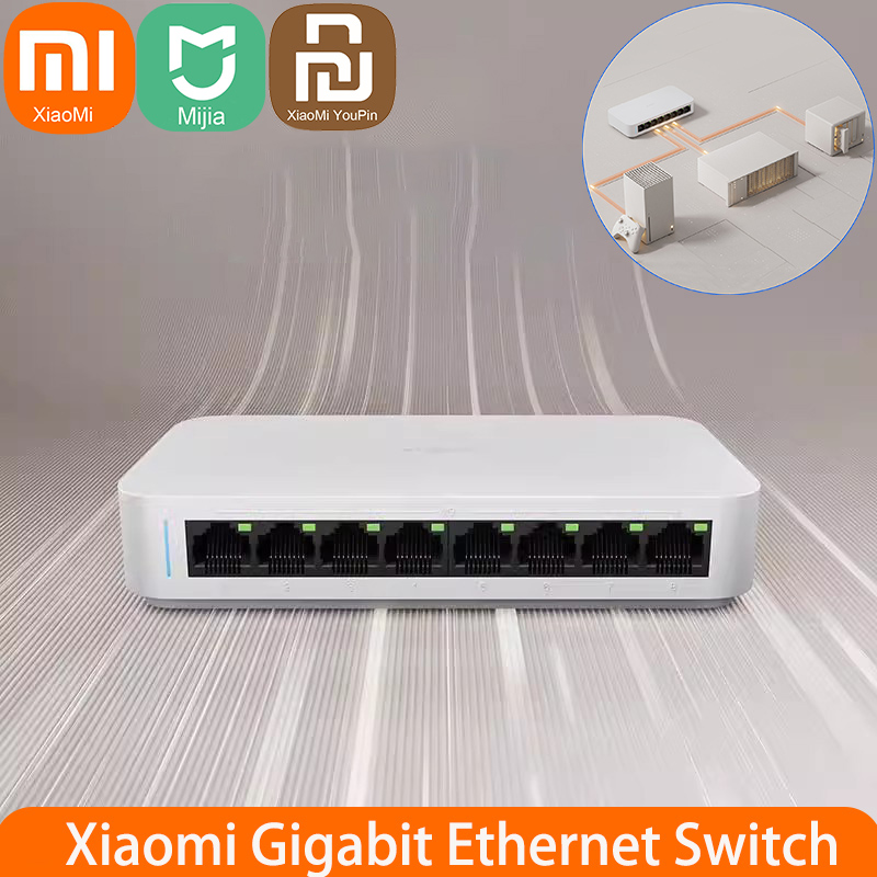 Xiaomi Hub Mijia Hub - Xiaomi Mi 8 portów RJ45 Gigabit