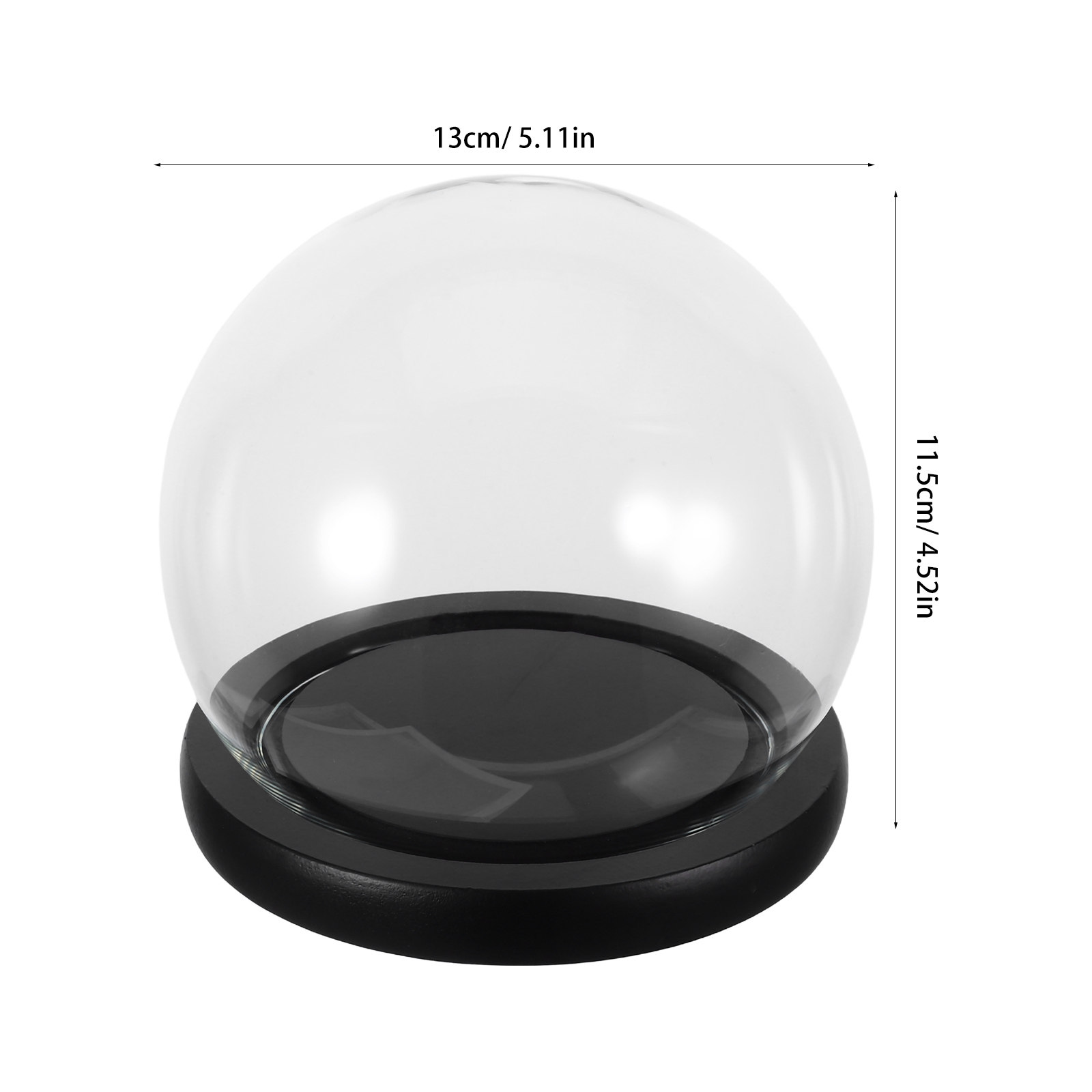 Szklana kopuła z solidną drewn – Plastic Dome Clear recenzja i cena