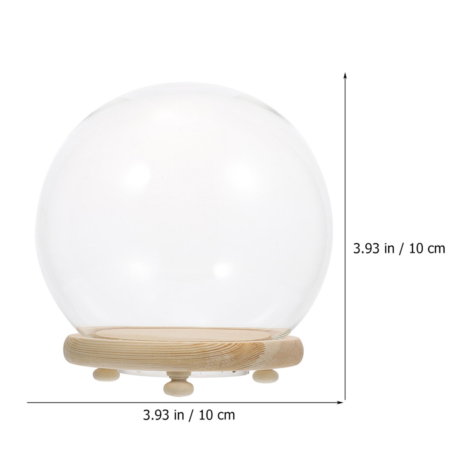 Szklana kopuła z drewnianą pod – Plastic Dome Clear recenzja i cena